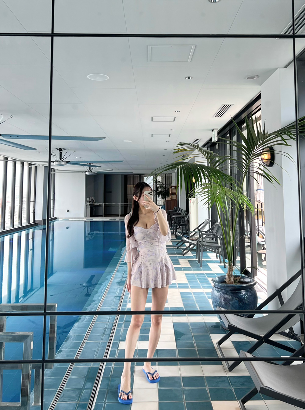 カバーアップ付花柄ワンピース水着 | 詳細画像5