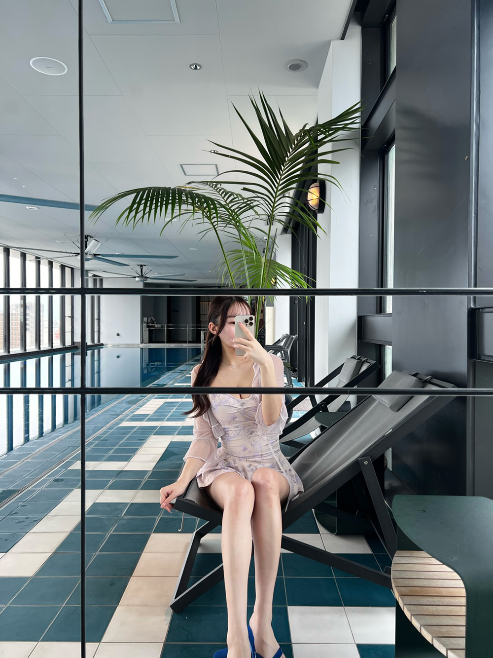 カバーアップ付花柄ワンピース水着 | 詳細画像6