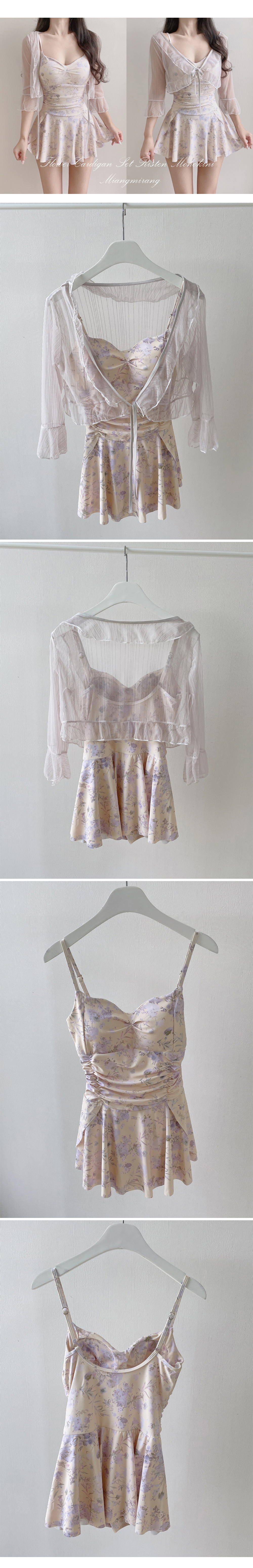 カバーアップ付花柄ワンピース水着 | 詳細画像12