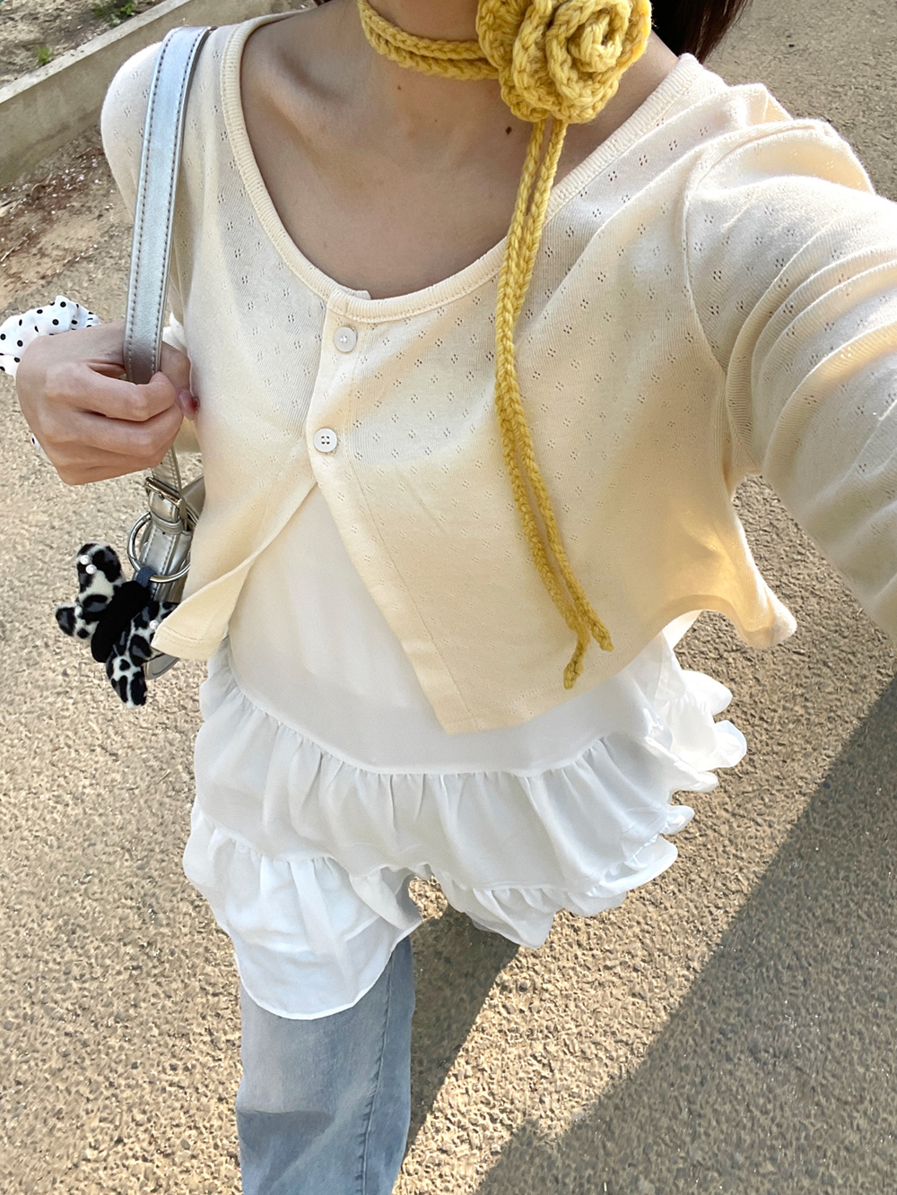 パンチングツーボタンクロップドカーディガン | 詳細画像12