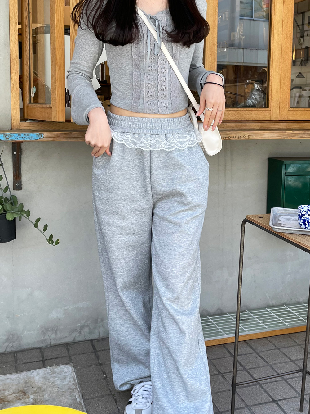 2WAYレースレイヤードスウェットパンツ | レディースファッション通販