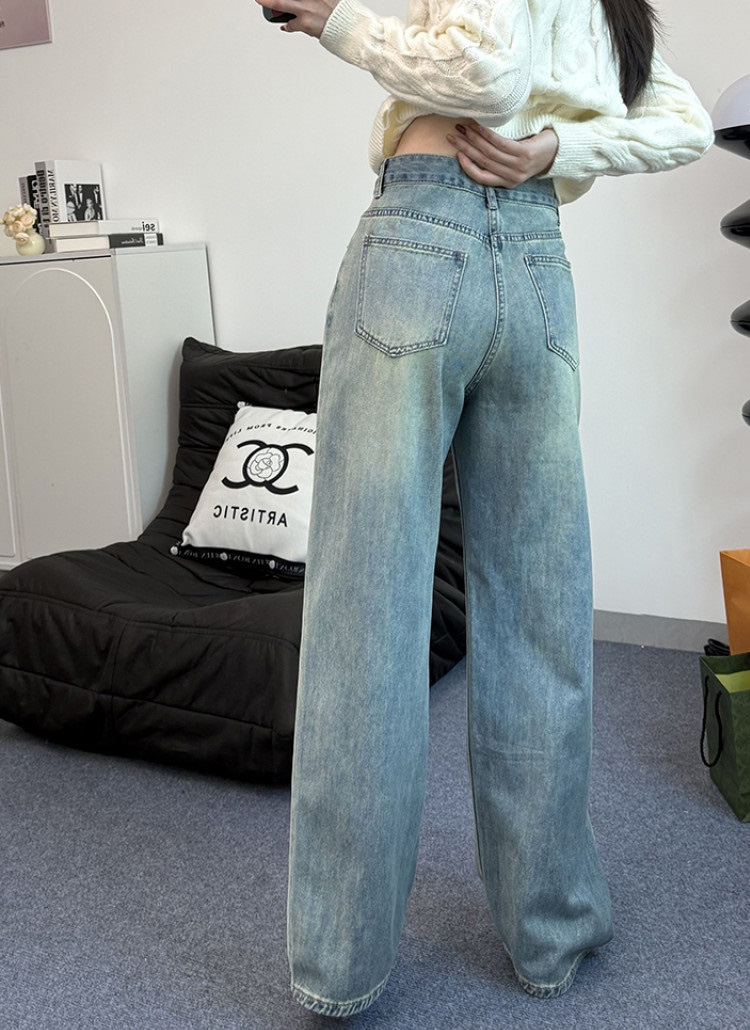 ゴールドリボン刺繍デニムパンツ | レディースファッション通販 - DHOLIC