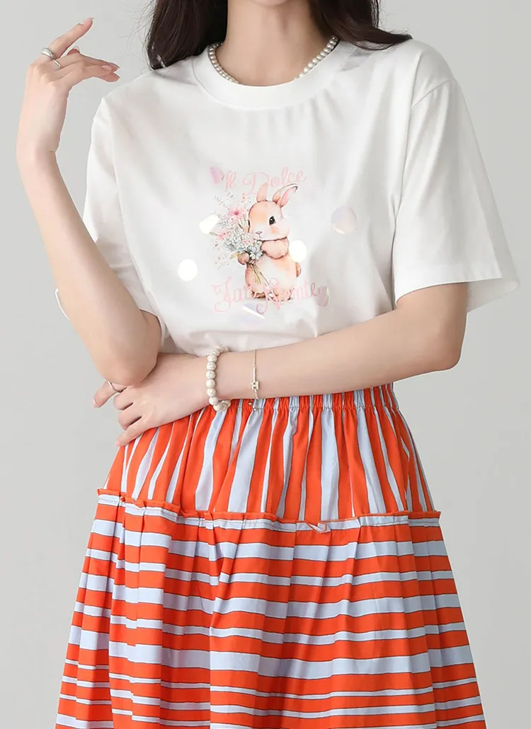 ホログラムラビット半袖Tシャツ | pippin | 詳細画像1