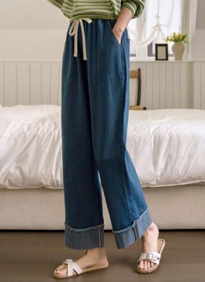 センターラインワイドデニムパンツ | レディースファッション センターラインワイドデニムパンツ | レディースファッション
