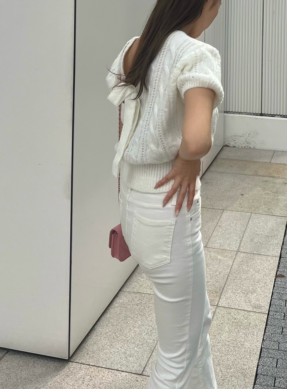 バックリボンケーブル半袖ニット | 詳細画像5