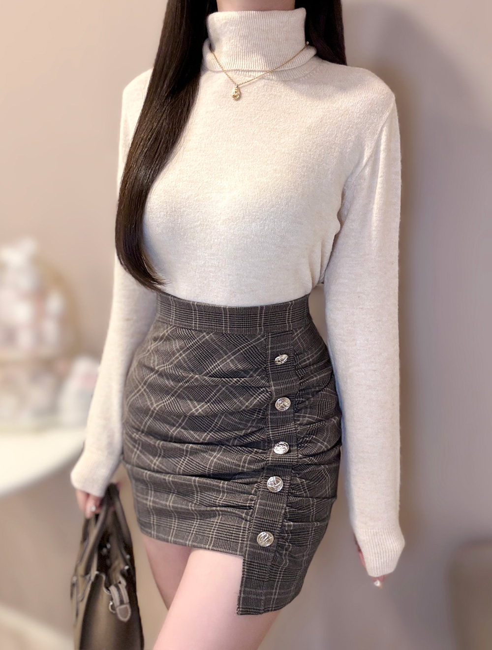 12COLORSウール混タートルネックニット | 詳細画像4