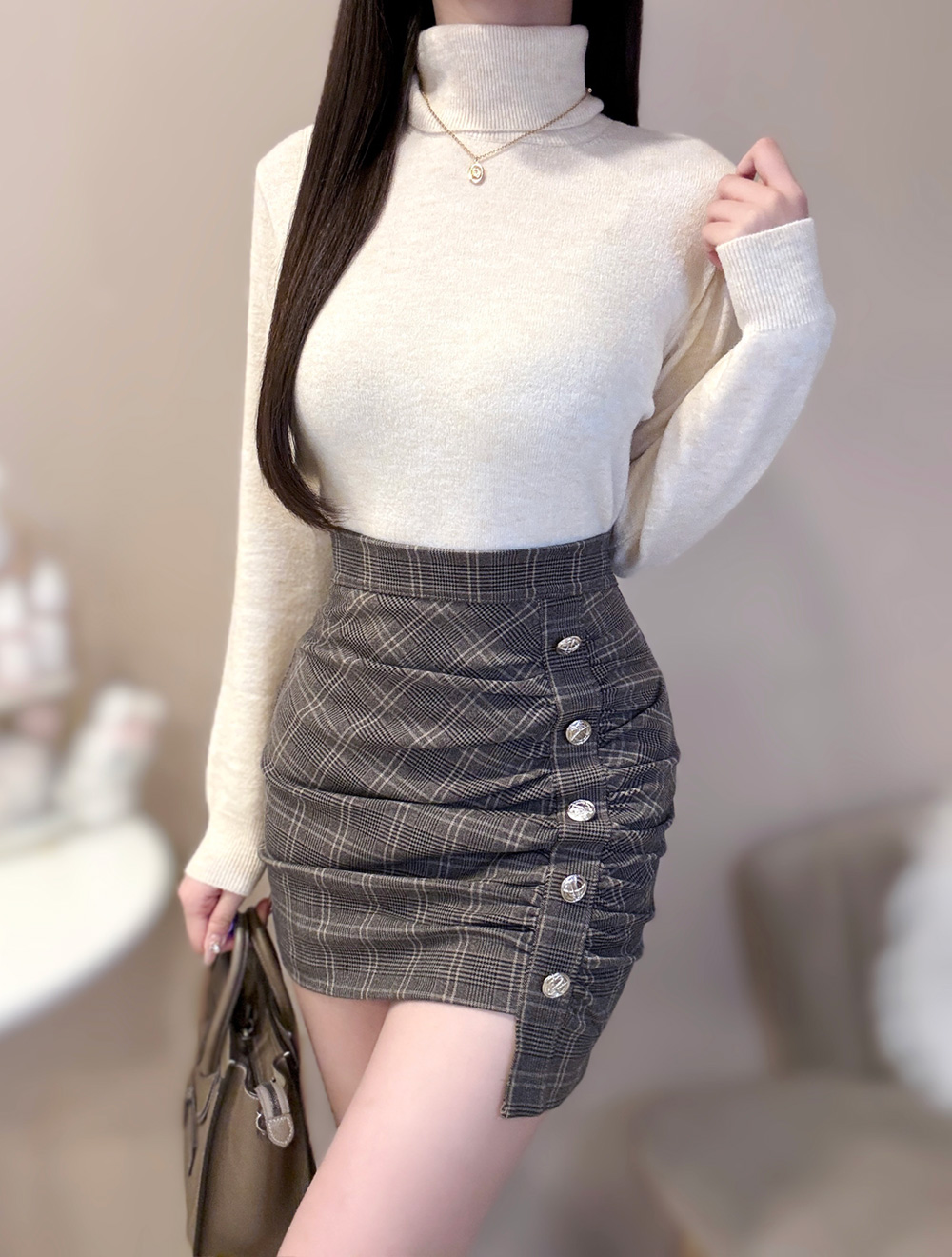 12COLORSウール混タートルネックニット | 詳細画像7