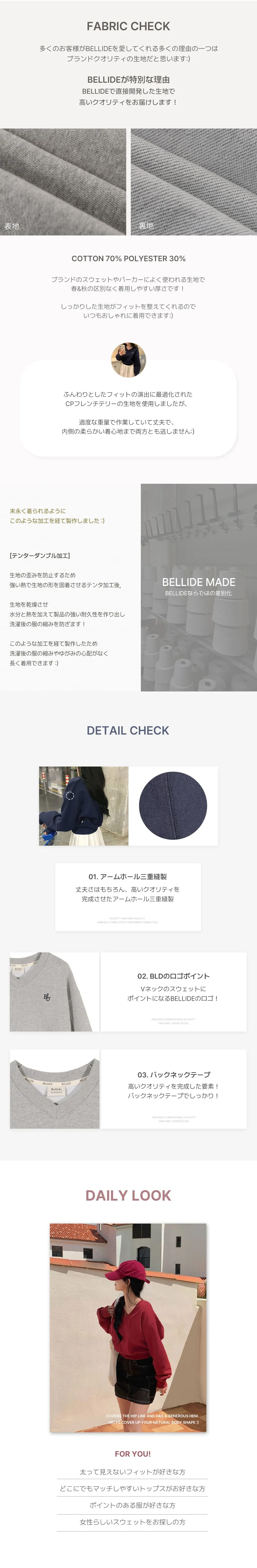 刺繍Vネックスウェット | 詳細画像14