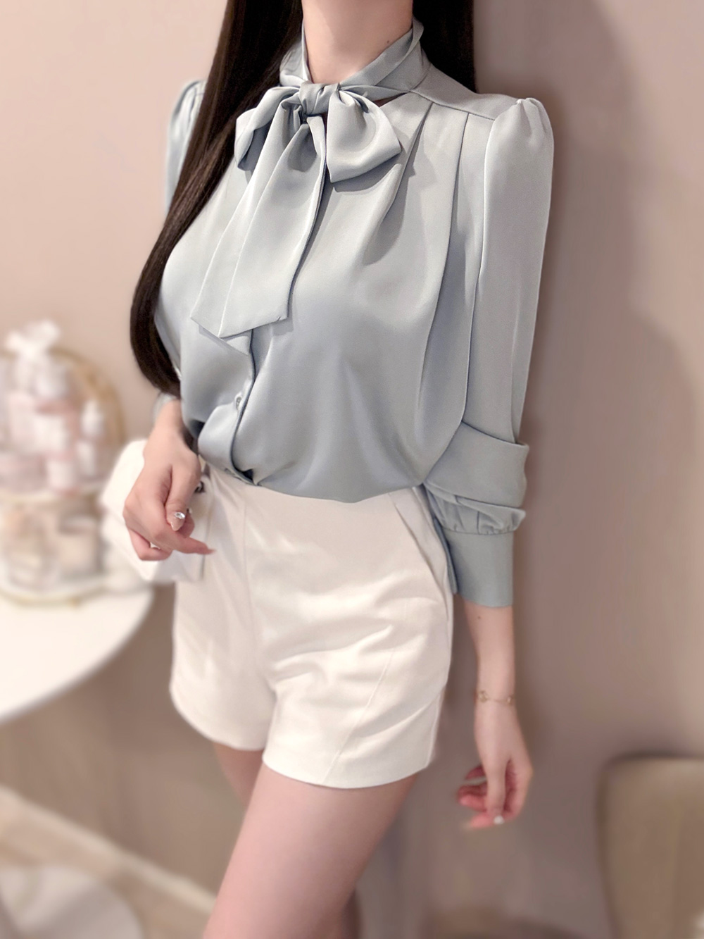 ネックリボンシフォンブラウス | 詳細画像4