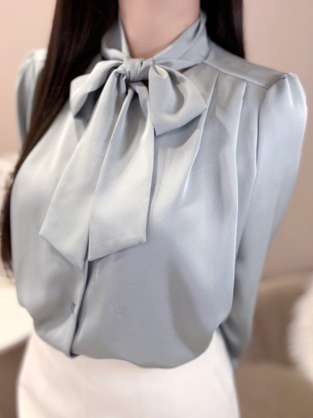 ネックリボンシフォンブラウス | 詳細画像8