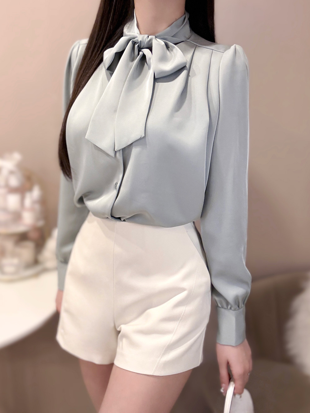 ネックリボンシフォンブラウス | 詳細画像10