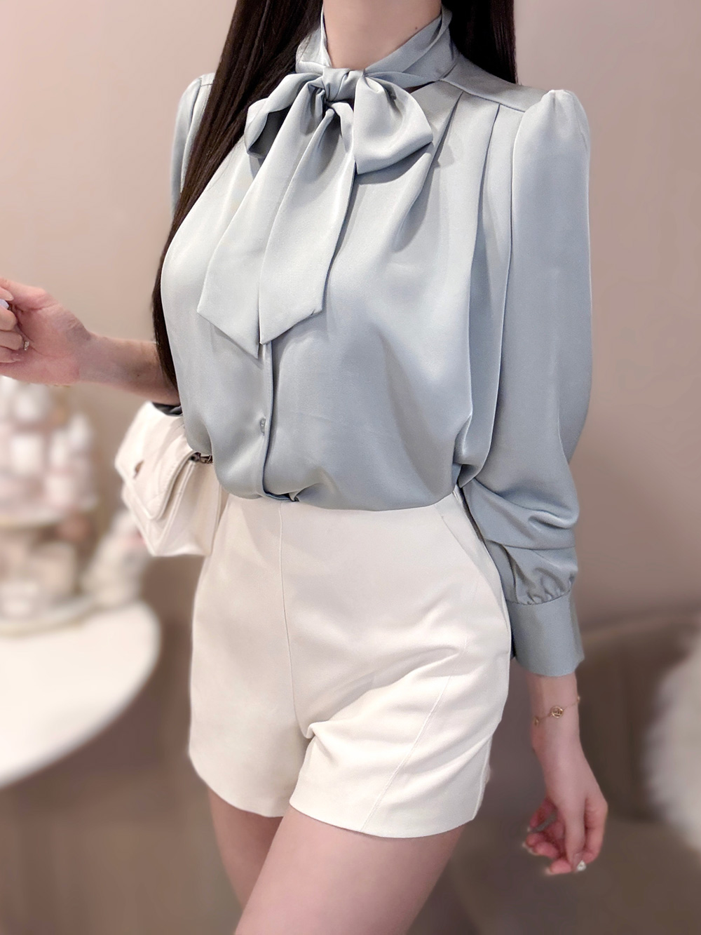 ネックリボンシフォンブラウス | 詳細画像11