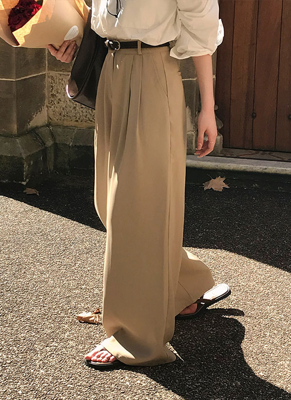 beidelli made]2TYPEツータックワイドフォルムスラックス | レディース