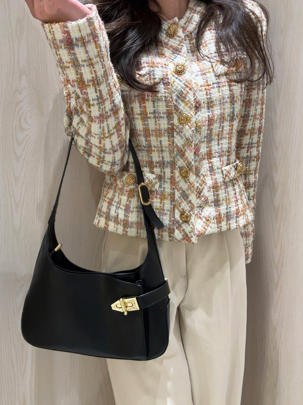 サイドゴールドバックルトートバッグ | 詳細画像7