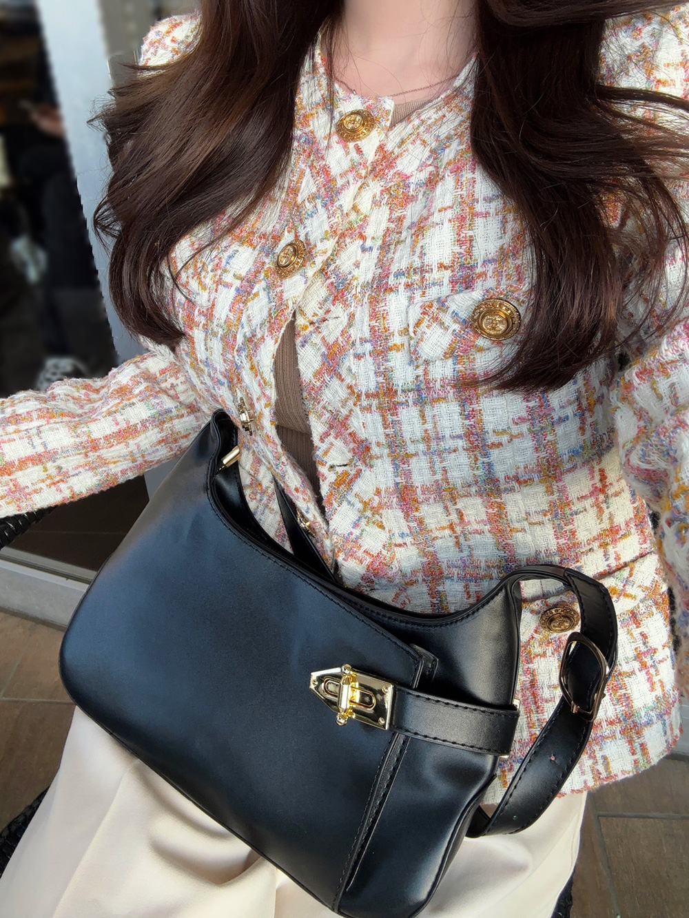 サイドゴールドバックルトートバッグ | 詳細画像12