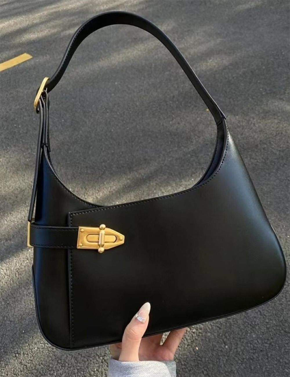 サイドゴールドバックルトートバッグ | 詳細画像13