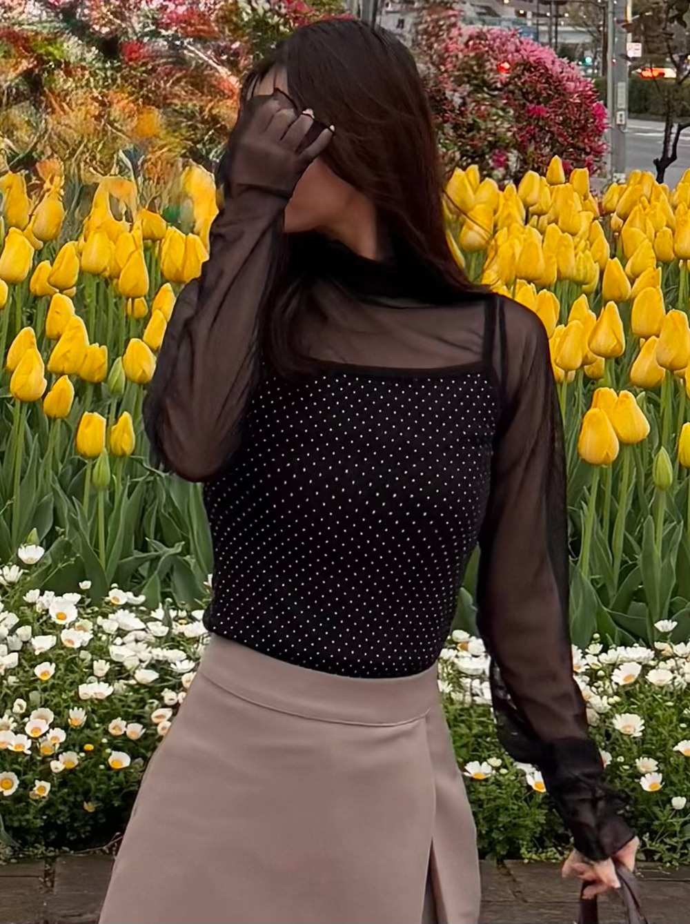 メロウモックネックシアーTシャツ | 詳細画像2