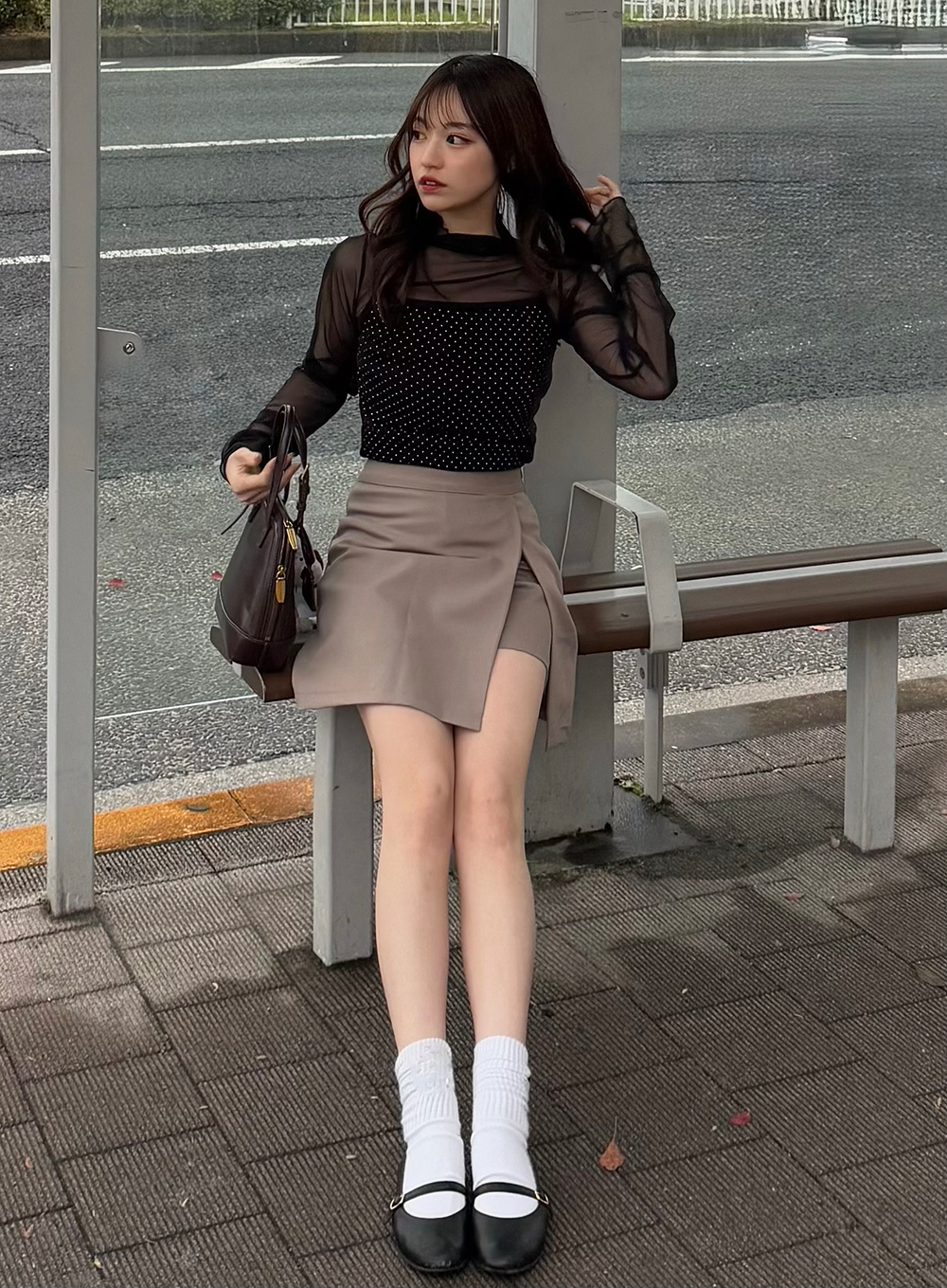 メロウモックネックシアーTシャツ | 詳細画像8