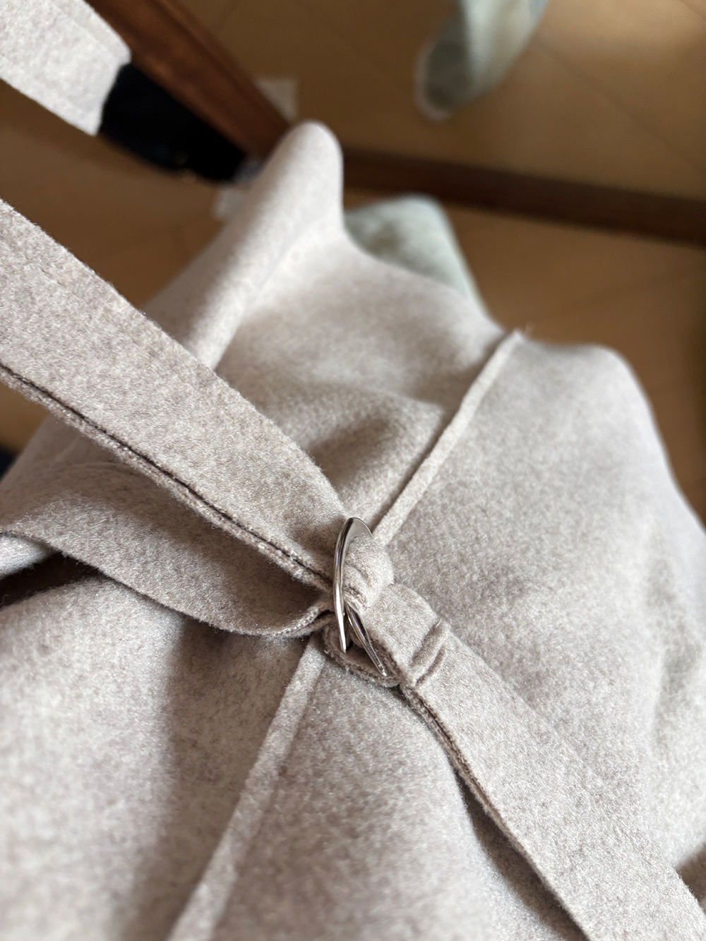 ベルト付ウール混Vネックベスト | 詳細画像16