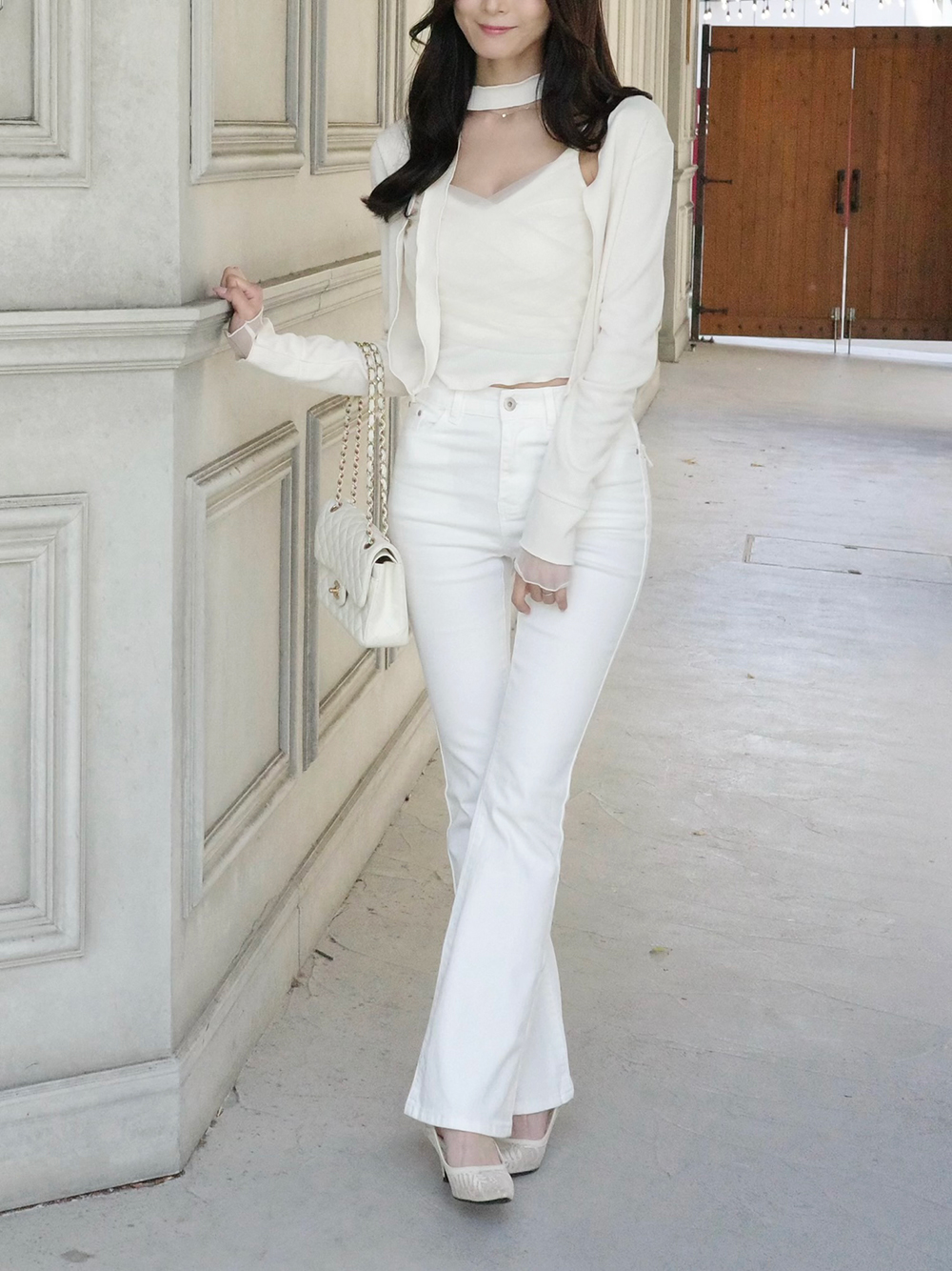 フラップポケットフレアデニムパンツ | 詳細画像5