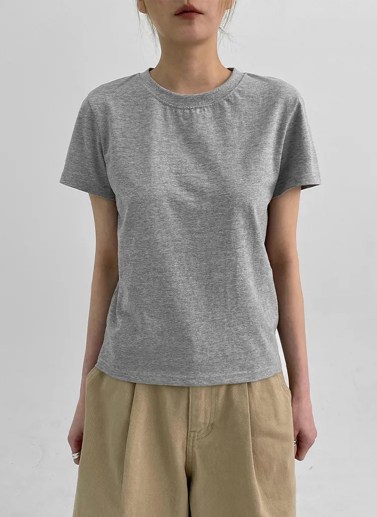 コットン半袖Tシャツ | blackup | 詳細画像1