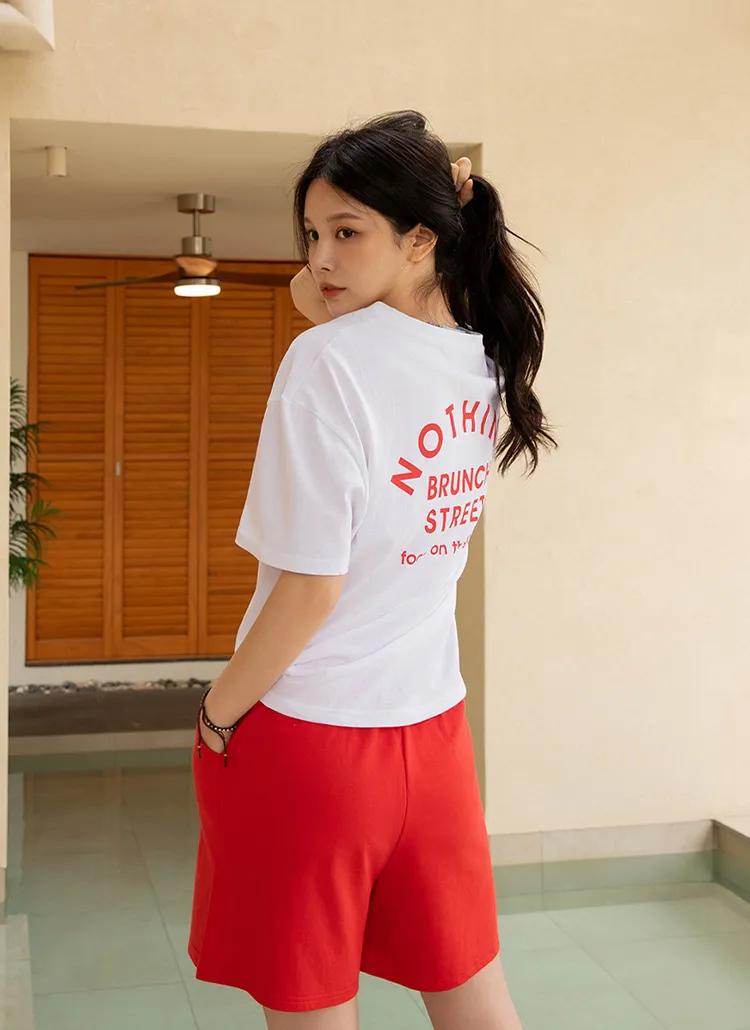 NOTHING半袖Tシャツ&ショートスウェットパンツSET | pippin | 詳細画像1