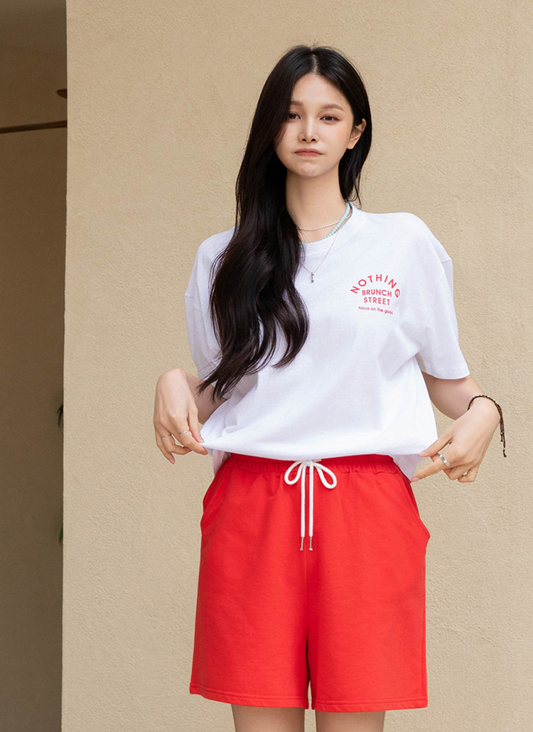 NOTHING半袖Tシャツ&ショートスウェットパンツSET | レディース