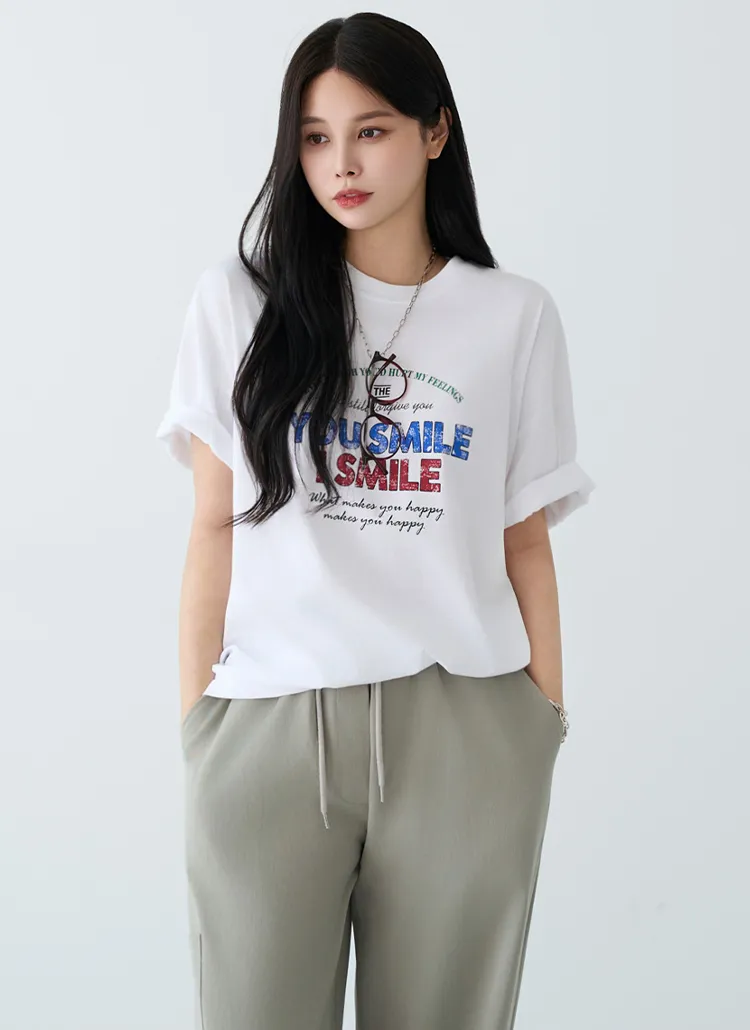 SMILEビンテージ半袖Tシャツ | pippin | 詳細画像1