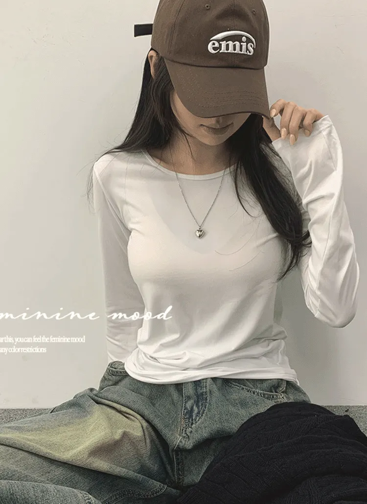 ストレッチ長袖Tシャツ | withhuilin | 詳細画像1