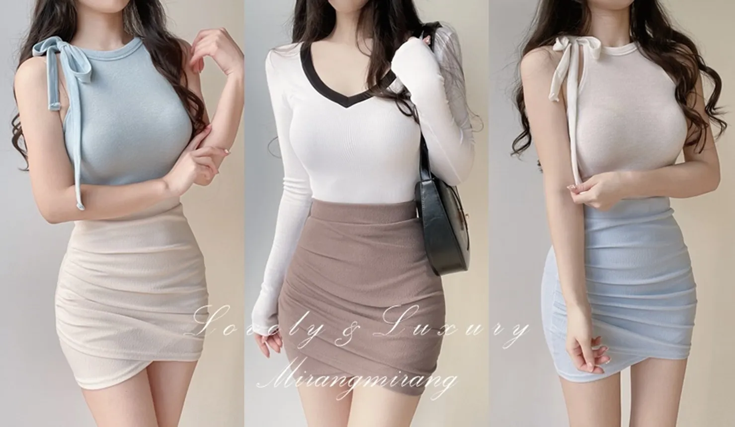 シャーリングハイウエストスカート | mirangmirang | 詳細画像1