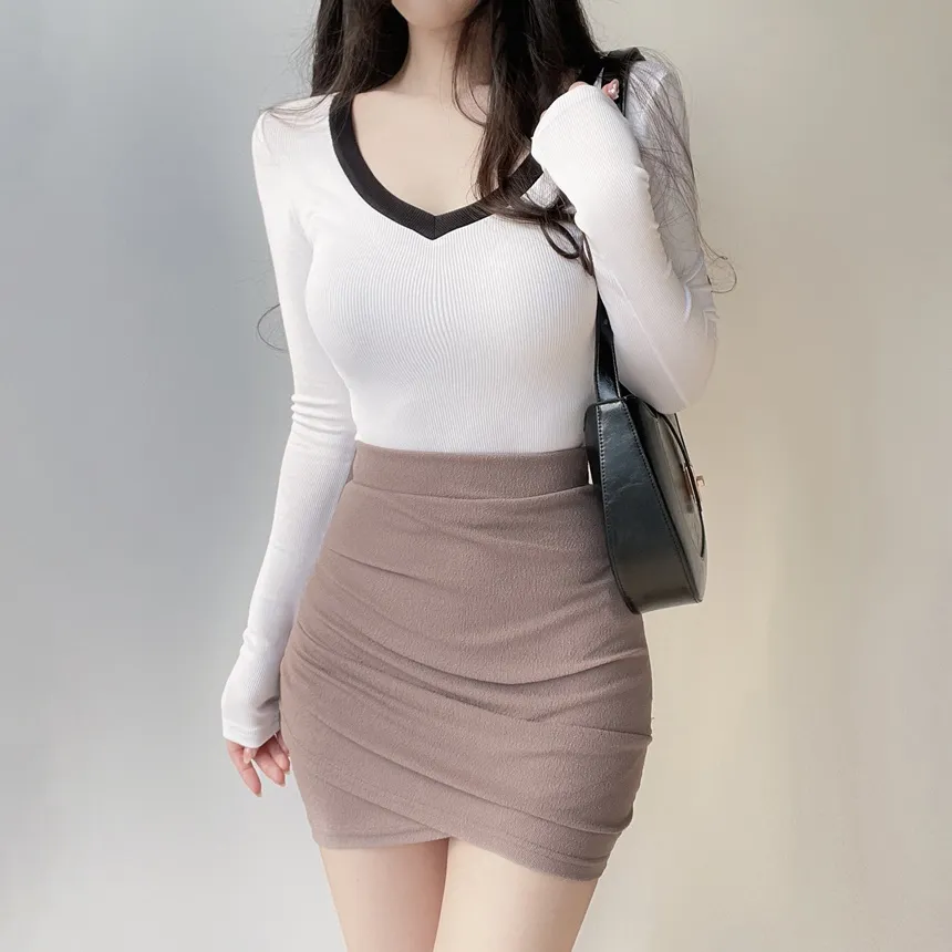 シャーリングハイウエストスカート | mirangmirang | 詳細画像7