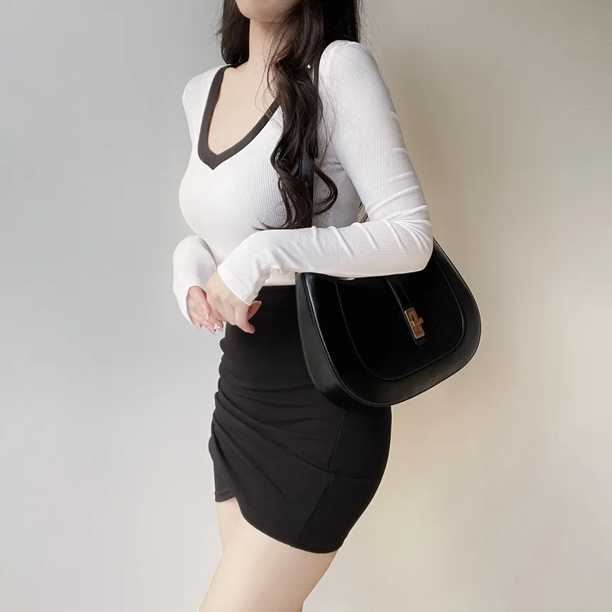 シャーリングハイウエストスカート | mirangmirang | 詳細画像14