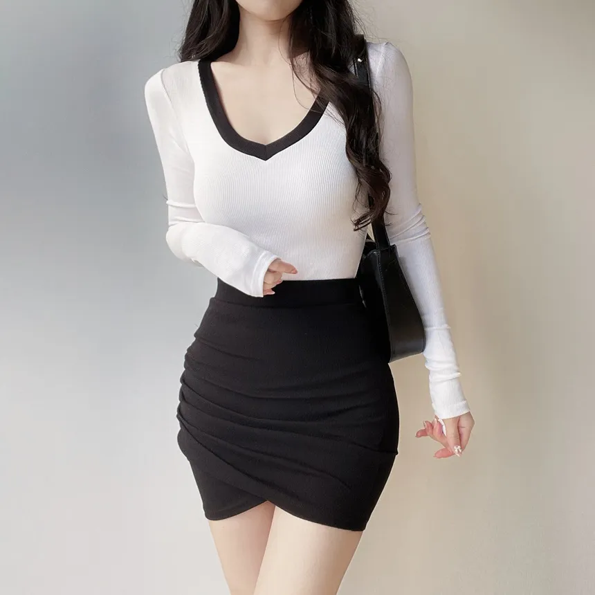 シャーリングハイウエストスカート | mirangmirang | 詳細画像15