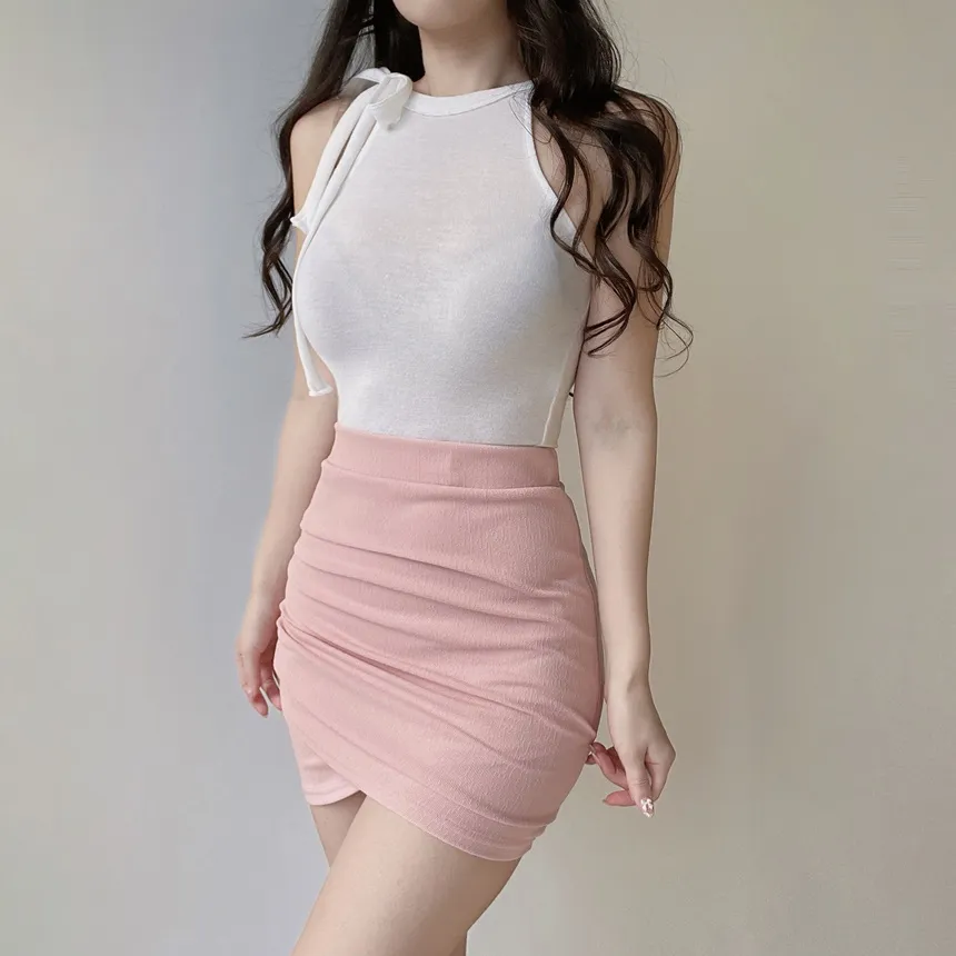 シャーリングハイウエストスカート | mirangmirang | 詳細画像35