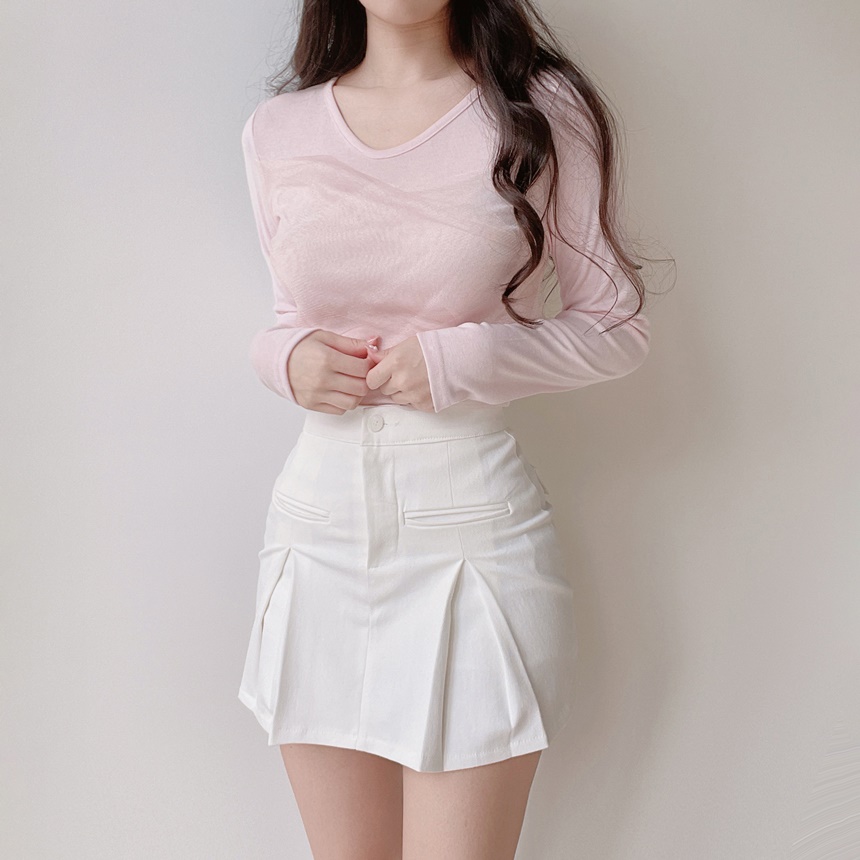 シフォンVネックTシャツ | mirangmirang | 詳細画像10