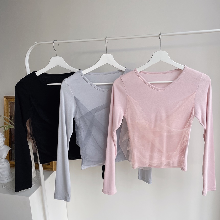 シフォンVネックTシャツ | mirangmirang | 詳細画像13