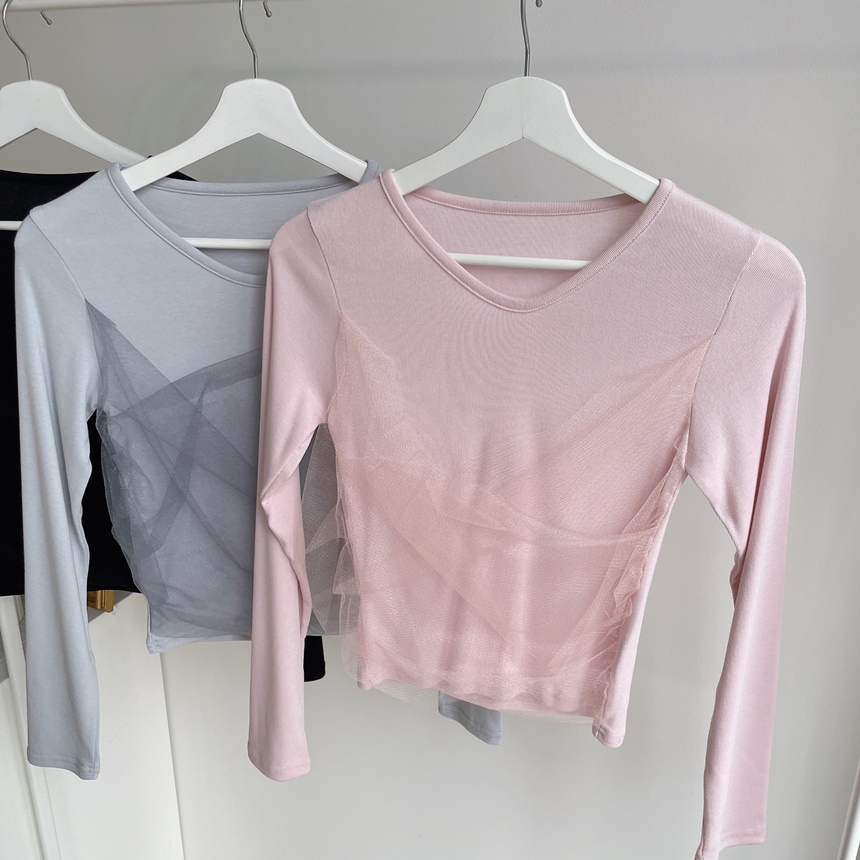 シフォンVネックTシャツ | mirangmirang | 詳細画像14