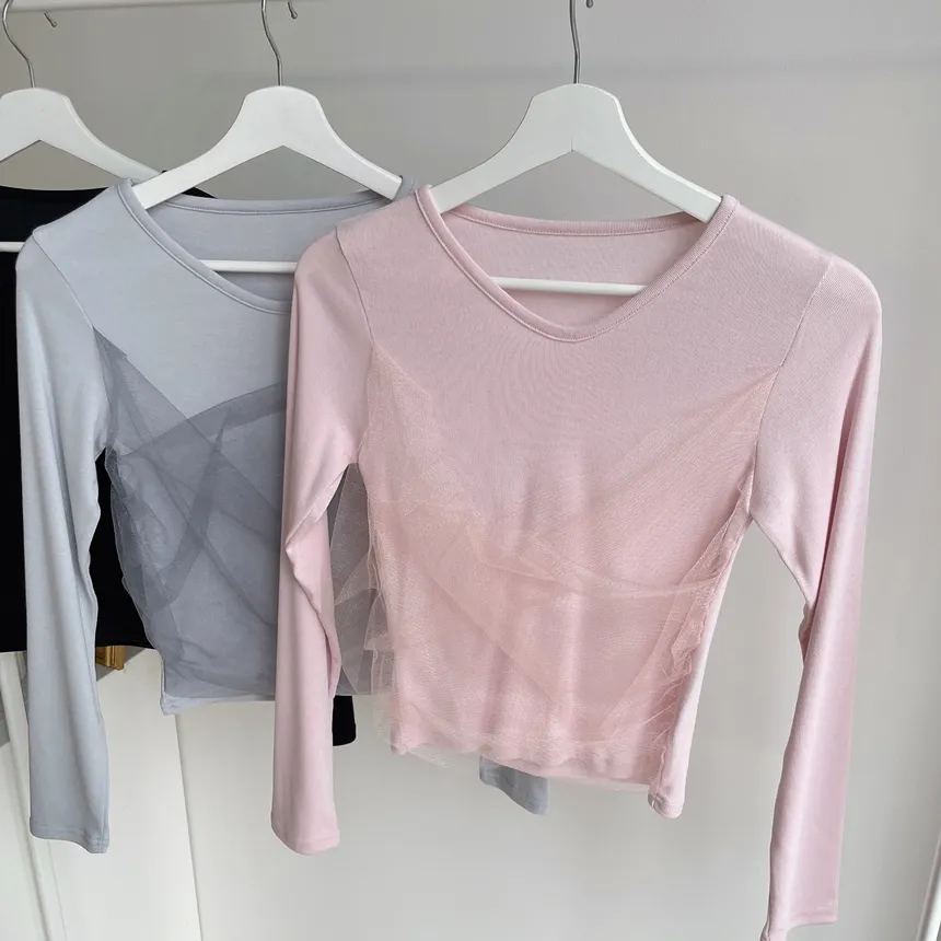シフォンVネックTシャツ | mirangmirang | 詳細画像13