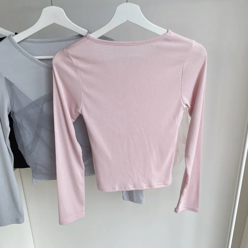 シフォンVネックTシャツ | mirangmirang | 詳細画像14