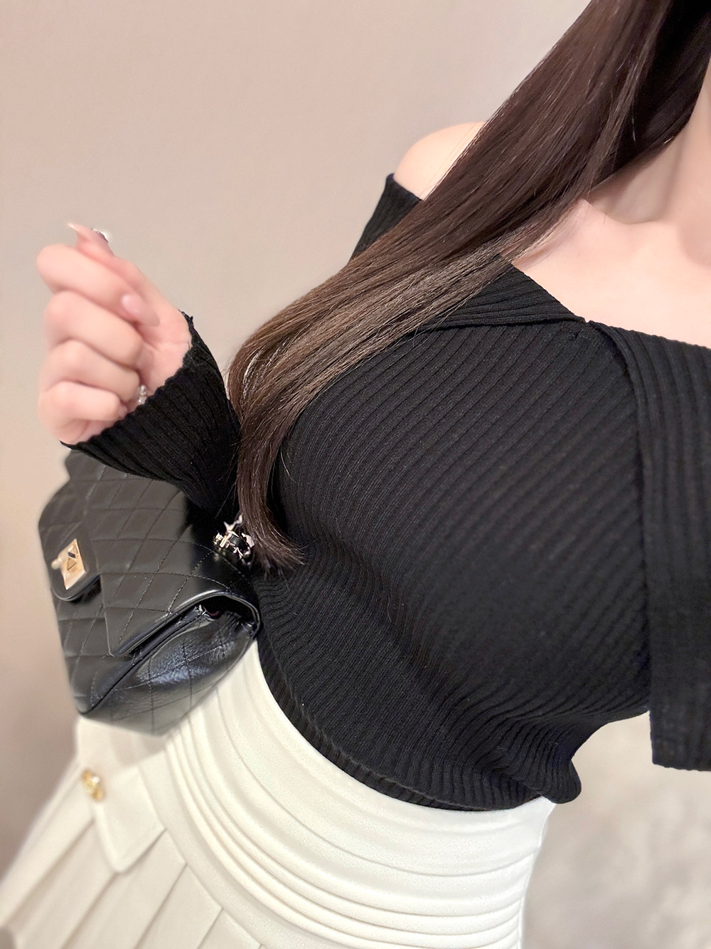 ケープオフショルリブニット | 詳細画像10