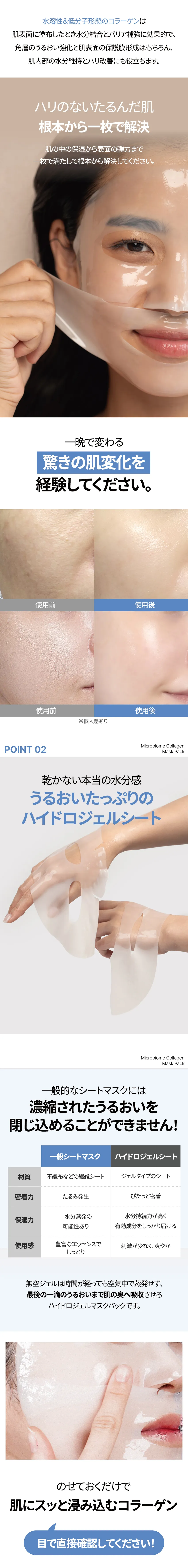 [サニコーン] マイクロバイオームコラーゲンマスク 4枚入 | 詳細画像11