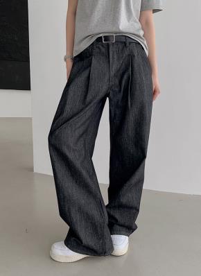 センターシームワイドデニムパンツ | レディースファッション