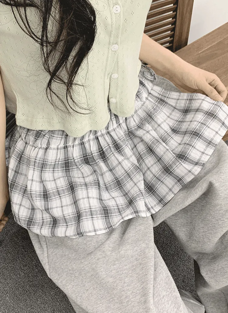 ストラップチェックスカート | withhuilin | 詳細画像1