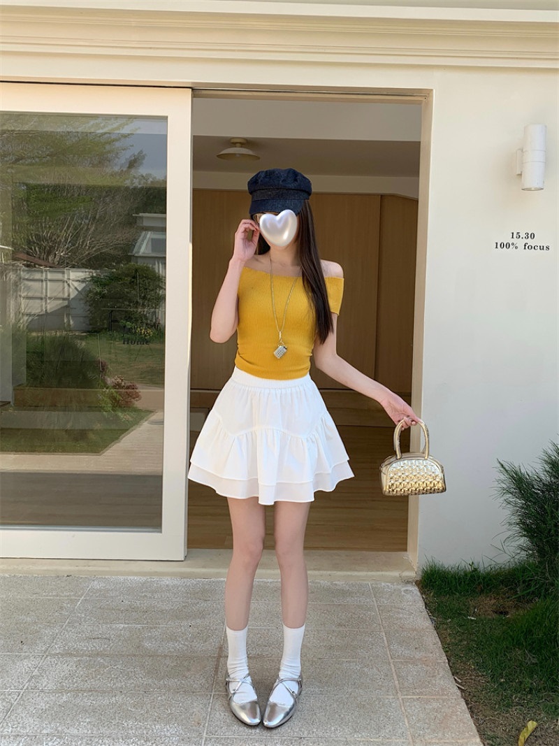 パンツ裏地ウェーブティアードミニスカート | 詳細画像6