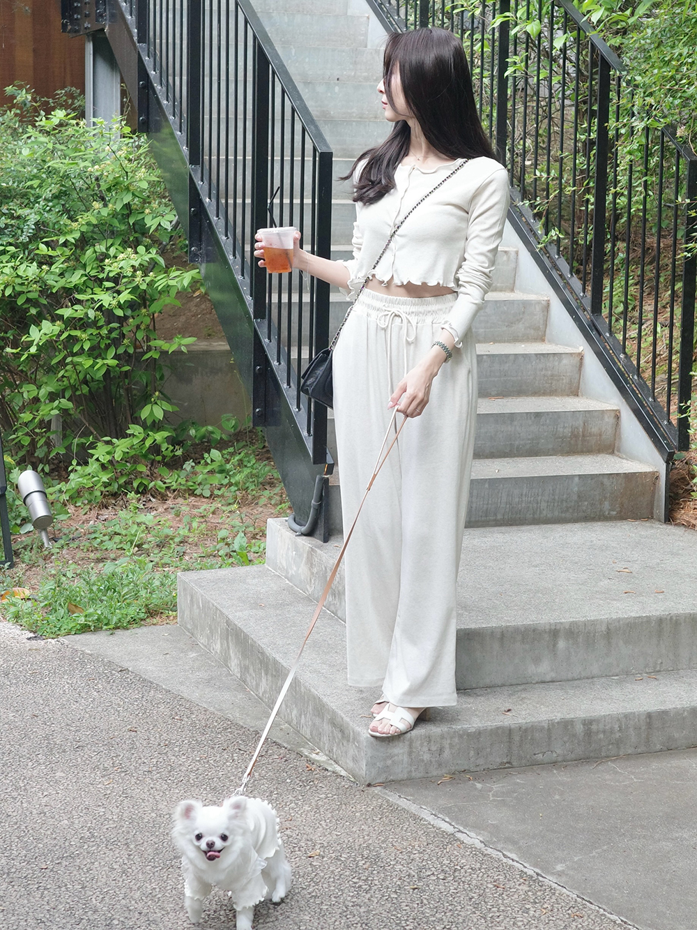 メロウカーディガン&ドロストスウェットパンツSET | レディース