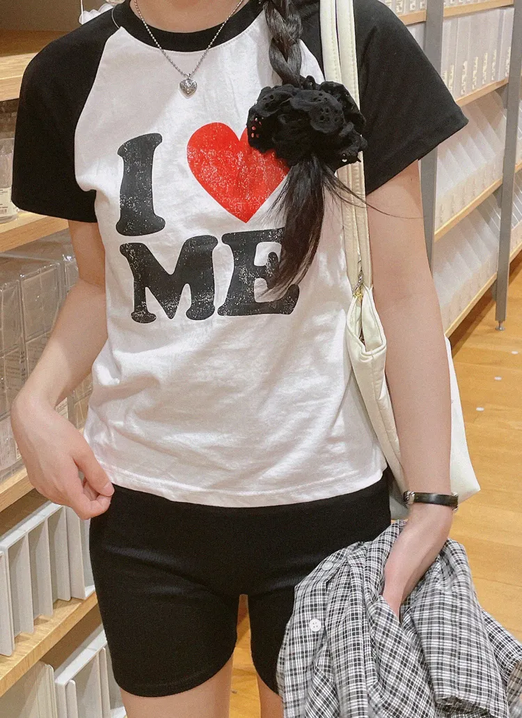 ラグランプリントTシャツ | naturalmind | 詳細画像1