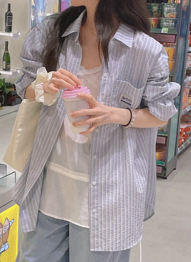 ボクシーストライプシャツ | naturalmind | 詳細画像1
