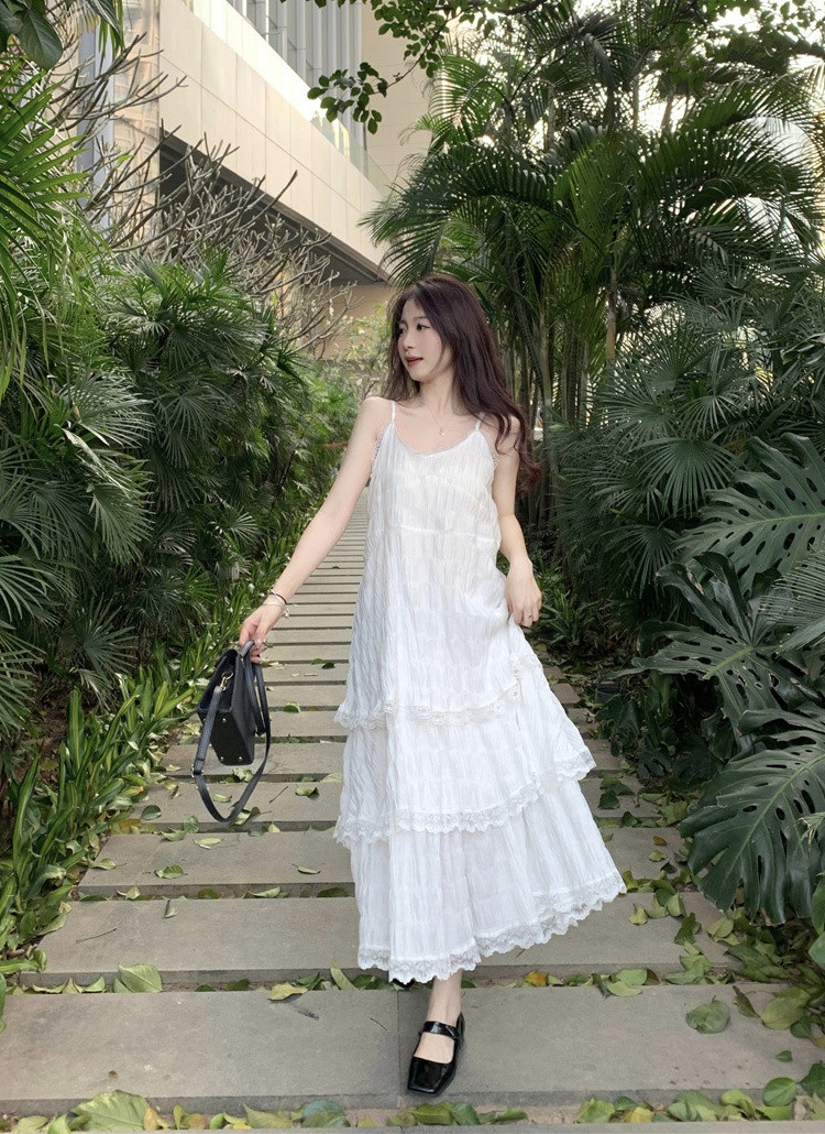 レースティアードキャミソールワンピース | レディースファッション