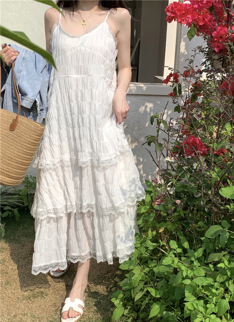 レースティアードキャミソールワンピース | レディースファッション