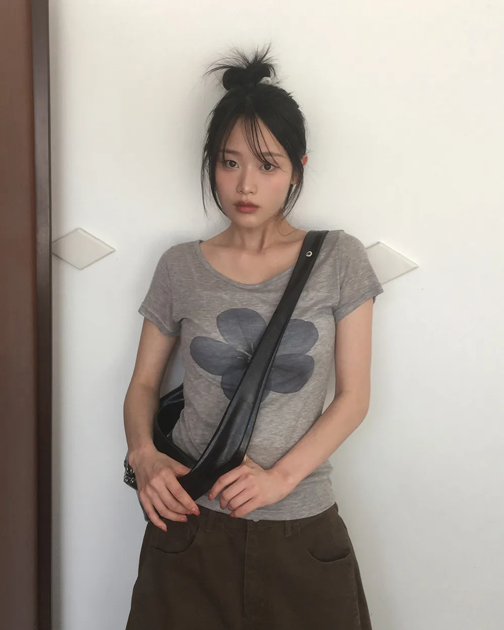 シースルーラウンドネック半袖プリントTシャツ | WONDERWONDER | 詳細画像1